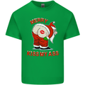 Merry Kiss My Ass Funny Christmas Mens Cotton T-Shirt Tee Top Irish Green