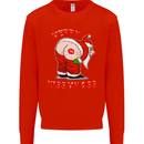 Merry Kiss My Ass Funny Christmas Mens Sweatshirt Jumper Bright Red