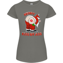 Merry Kiss My Ass Funny Christmas Rude Womens Petite Cut T-Shirt Charcoal