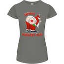 Merry Kiss My Ass Funny Christmas Womens Petite Cut T-Shirt Charcoal