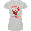 Merry Kiss My Ass Funny Christmas Womens Petite Cut T-Shirt Sports Grey