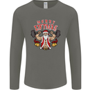 Merry Liftmas Mens Long Sleeve T-Shirt Charcoal