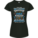 Mess With My Autism Child Autistic ASD Womens Petite Cut T-Shirt Black