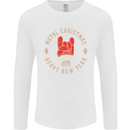 Metal Christmas Heavy Rock Music Guitar Mens Long Sleeve T-Shirt White
