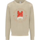 Metal Christmas Heavy Rock Music Guitar Mens Sweatshirt Jumper Sand