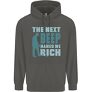 Metal Detecting The Next Beep Funny Childrens Kids Hoodie Storm Grey