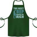 Metal Detecting The Next Beep Funny Cotton Apron 100% Organic Forest Green