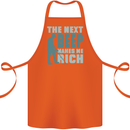 Metal Detecting The Next Beep Funny Cotton Apron 100% Organic Orange