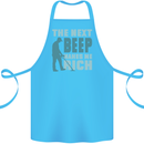 Metal Detecting The Next Beep Funny Cotton Apron 100% Organic Turquoise