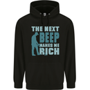 Metal Detecting The Next Beep Funny Mens 80% Cotton Hoodie Black