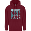 Metal Detecting The Next Beep Funny Mens 80% Cotton Hoodie Maroon