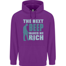 Metal Detecting The Next Beep Funny Mens 80% Cotton Hoodie Purple