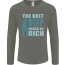 Metal Detecting The Next Beep Funny Mens Long Sleeve T-Shirt Charcoal