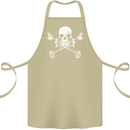 Metal Detector Skull Detecting Cotton Apron 100% Organic Khaki