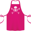 Metal Detector Skull Detecting Cotton Apron 100% Organic Pink