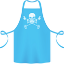 Metal Detector Skull Detecting Cotton Apron 100% Organic Turquoise