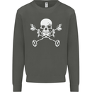 Metal Detector Skull Detecting Kids Sweatshirt Jumper Storm Grey