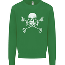 Metal Detector Skull Detecting Mens Sweatshirt Jumper Irish Green