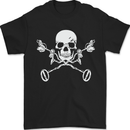 Metal Detector Skull Detecting Mens T-Shirt 100% Cotton Black