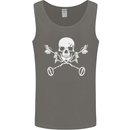 Metal Detector Skull Detecting Mens Vest Tank Top Charcoal
