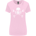 Metal Detector Skull Detecting Womens Wider Cut T-Shirt Light Pink