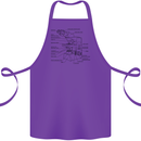 Microscope Biology Science Cotton Apron 100% Organic Purple