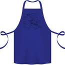 Microscope Biology Science Cotton Apron 100% Organic Royal Blue