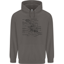 Microscope Biology Science Mens 80% Cotton Hoodie Charcoal