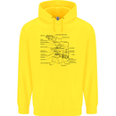 Microscope Biology Science Mens 80% Cotton Hoodie Yellow