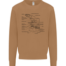 Microscope Biology Science Mens Sweatshirt Jumper Caramel Latte