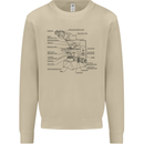 Microscope Biology Science Mens Sweatshirt Jumper Sand