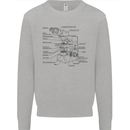 Microscope Biology Science Mens Sweatshirt Jumper Sports Grey