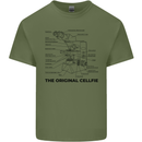 Microscope Original Sellfie Funny Biology Mens Cotton T-Shirt Tee Top Military Green
