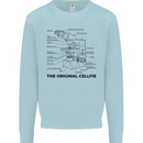 Microscope Original Sellfie Funny Biology Mens Sweatshirt Jumper Light Blue