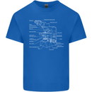 Microscope Science Biology Kids T-Shirt Childrens Royal Blue