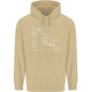 Microscope Science Biology Mens 80% Cotton Hoodie Sand