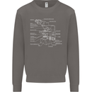 Microscope Science Biology Mens Sweatshirt Jumper Charcoal