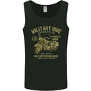Military Motorcycle Army Motorbike Biker Mens Vest Tank Top Black
