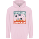 Mom Level Unlocked New Mommy Baby Born Childrens Kids Hoodie Light Pink