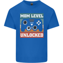 Mom Level Unlocked New Mommy Baby Born Kids T-Shirt Childrens Royal Blue