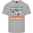 Mom Level Unlocked New Mommy Baby Born Kids T-Shirt Childrens Sports Grey