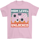 Mom Level Unlocked New Mommy Baby Born Mens T-Shirt 100% Cotton Light Pink