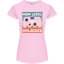Mom Level Unlocked New Mommy Baby Born Womens Petite Cut T-Shirt Light Pink