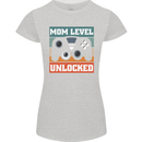 Mom Level Unlocked New Mommy Baby Born Womens Petite Cut T-Shirt Sports Grey