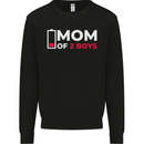 Mom of 2 Boys Funny Mother's Day Mens Sweatshirt Jumper Black