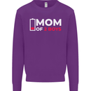 Mom of 2 Boys Funny Mother's Day Mens Sweatshirt Jumper Purple