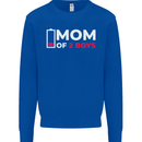 Mom of 2 Boys Funny Mother's Day Mens Sweatshirt Jumper Royal Blue