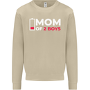 Mom of 2 Boys Funny Mother's Day Mens Sweatshirt Jumper Sand