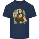 Mona Lifter Funny Gym Bodybuilding Workout Kids T-Shirt Childrens Navy Blue