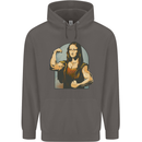 Mona Lifter Funny Gym Bodybuilding Workout Mens 80% Cotton Hoodie Charcoal